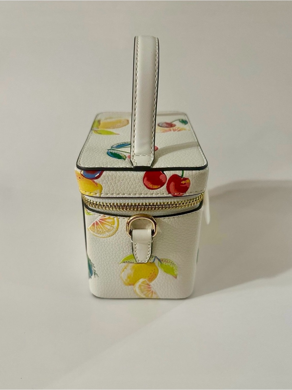 Michael Kors White Mini Vanity Crossbody Bag with Lemon & Cherry Print - Picture 4 of 7